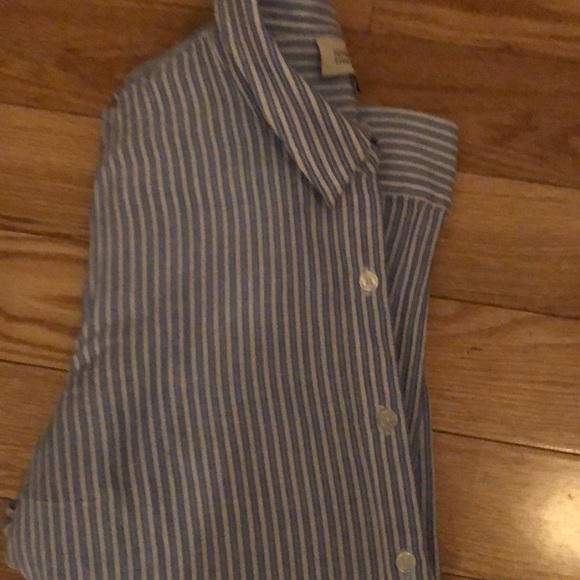 Jones NY Striped Button Up Tunic - Picture 1 of 7